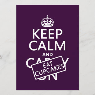 Keep Calm and Eat Cupcakes Invitation