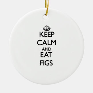 Keep calm and eat Figs Ceramic Tree Decoration