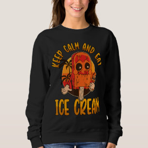 Keep Calm And Eat Ice Cream Summer Sloth Gelato Sweatshirt