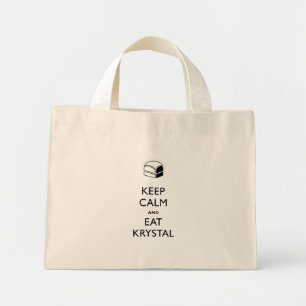 Keep Calm and Eat Krystal Mini Tote Bag