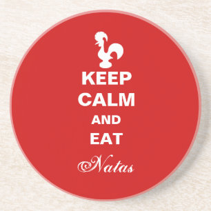 Keep Calm and Eat Natas cork coaster