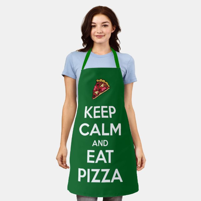 Keep Calm and Eat Pizza 2 Apron (Worn)