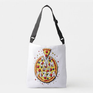 Keep Calm and Eat Pizza: Perfect Design for Pizza Crossbody Bag