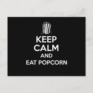 Keep Calm And Eat Popcorn Print Movie Corn Boxes G Postcard