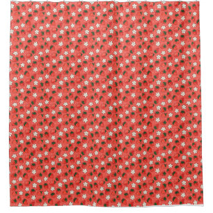 Keep Calm And Eat Strawberries Shower Curtain