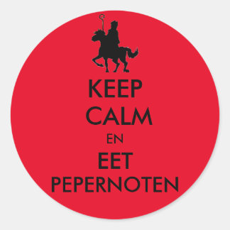 Keep Calm and Eet Pepernuts Sticker