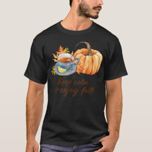 Keep Calm And Enjoy Fall Cute Fall Leaves Autumn P T-Shirt