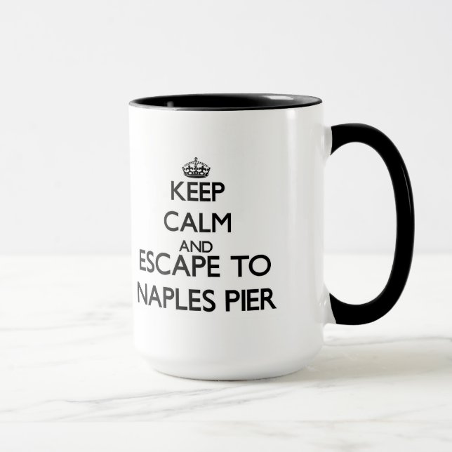 Keep calm and escape to Naples Pier Florida Mug (Right)