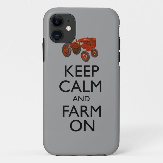 Keep Calm and Farm On Case-Mate iPhone Case (Back)