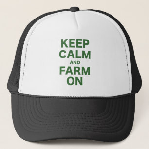 Keep Calm and Farm On Trucker Hat