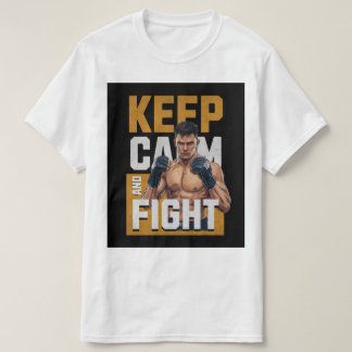 Keep Calm and Fight T-Shirt – MMA Fighter Tee