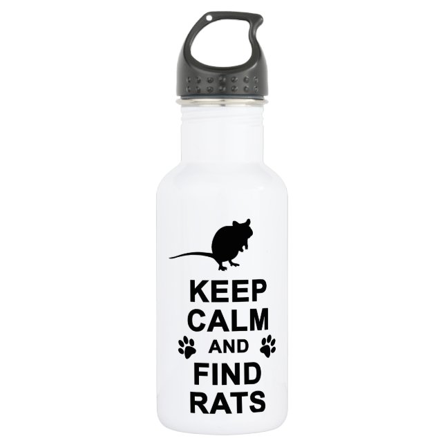 Keep Calm and Find Rats 532 Ml Water Bottle (Front)