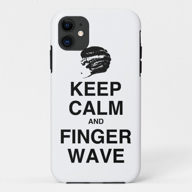 KEEP CALM AND FINGER WAVE! Case-Mate iPhone CASE (Back)
