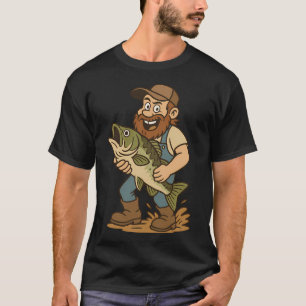Keep Calm and Fish On - Funny Fishing Quote T-Shirt