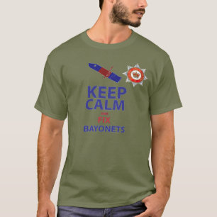 Keep Calm And Fix Bayonets Blue Red Blue T-Shirt