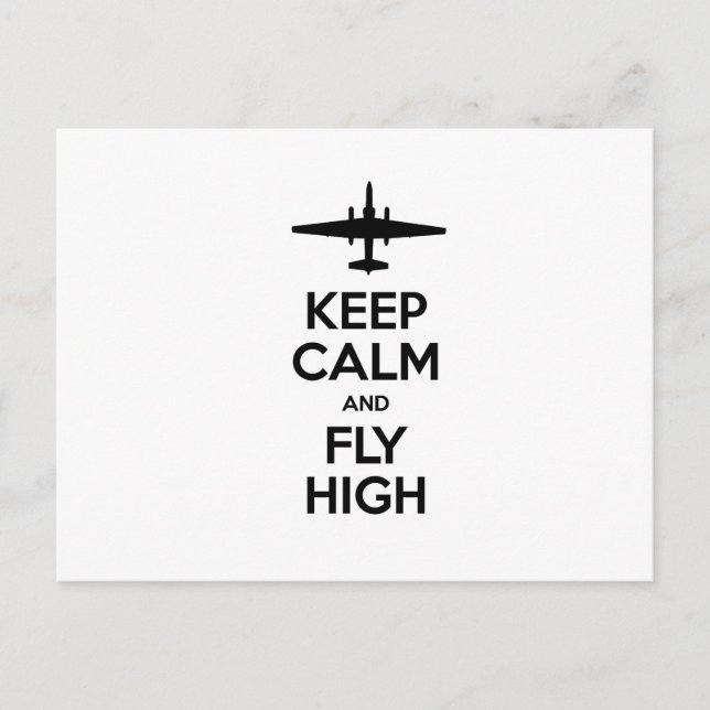 Keep Calm and Fly High U-2 Postcard (Front)