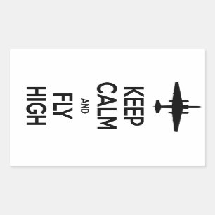 Keep Calm and Fly High U-2 Rectangular Sticker