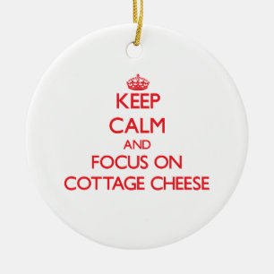 Keep Calm and focus on Cottage Cheese Ceramic Tree Decoration