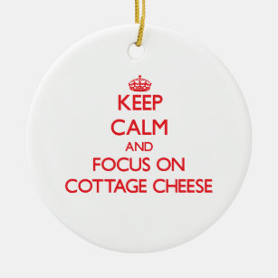 Keep Calm and focus on Cottage Cheese Ceramic Tree Decoration