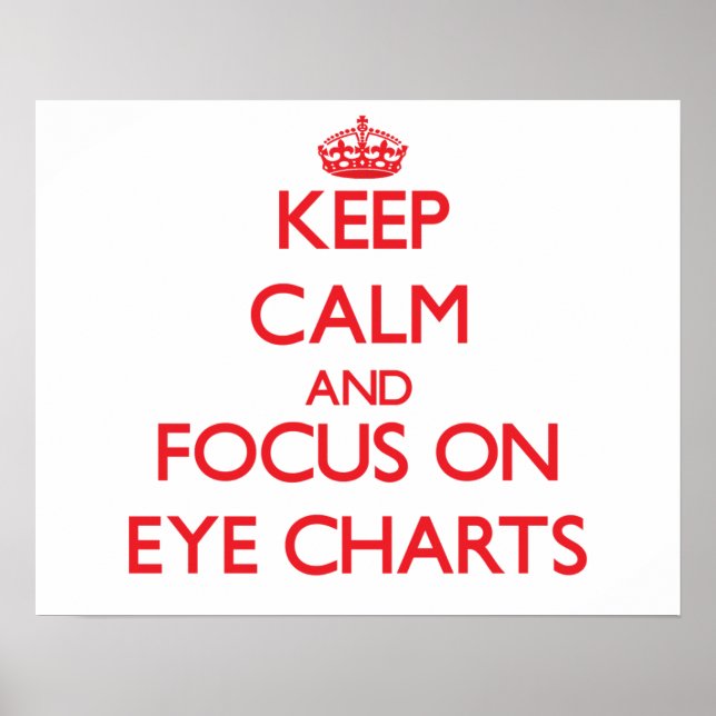 Keep Calm and focus on EYE CHARTS (Front)