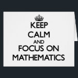 Keep Calm and focus on Mathematics<br><div class="desc">Use the search tool at my store to find other Mathematics merchandise. Keep Calm and focus on Mathematics products available on tshirts, sweatshirts, kids shirts, infant onsies, stickers, magnets, and much more Mathematics clothing fully customisable to your specifications. If you like what you see, please link to my store (www.zazzle.com/thisandthatgifts)...</div>