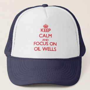 kEEP cALM AND FOCUS ON oIL wELLS Trucker Hat