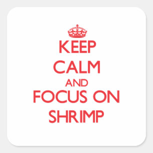 Keep Calm and focus on Shrimp Square Sticker