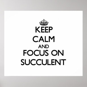 Keep Calm and focus on Succulent Poster