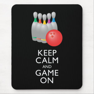 KEEP CALM AND GAME ON - Bowling Mouse Pad