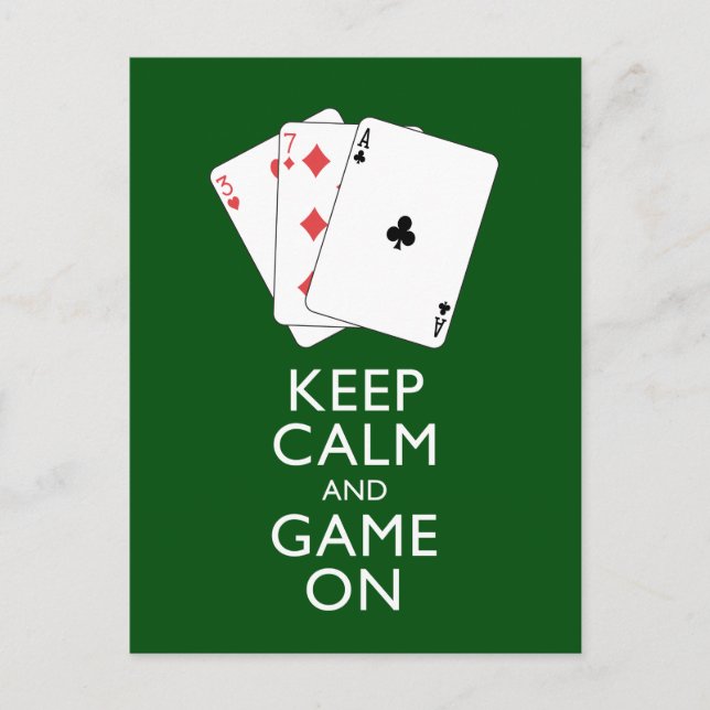KEEP CALM AND GAME ON - Card Games (Front)