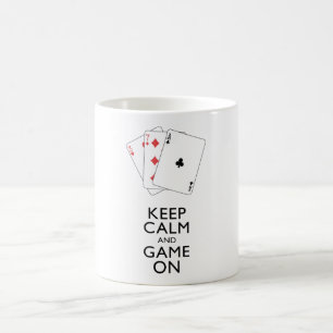 KEEP CALM AND GAME ON - Card Games Coffee Mug