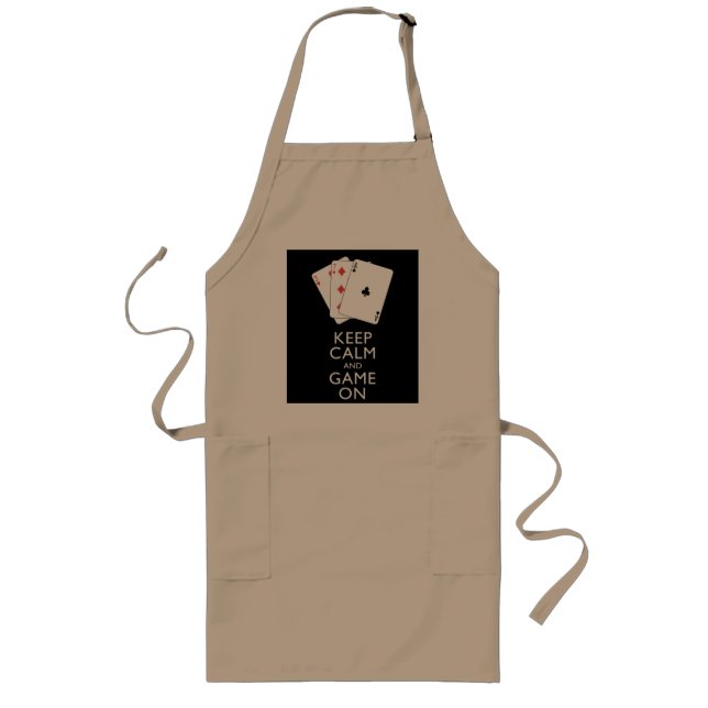 KEEP CALM AND GAME ON - Card Games Long Apron (Front)