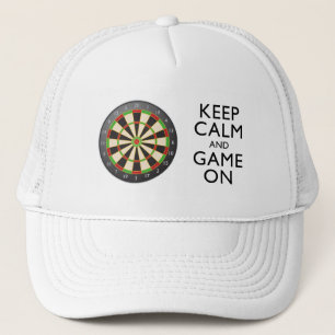 KEEP CALM AND GAME ON - Dart Board Trucker Hat