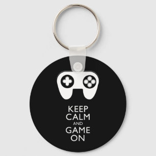 KEEP CALM AND GAME ON - Game pad Key Ring