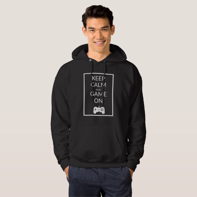 Keep Calm and Game On Hoodie (Front Full)