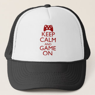Keep Calm and Game On Trucker Hat