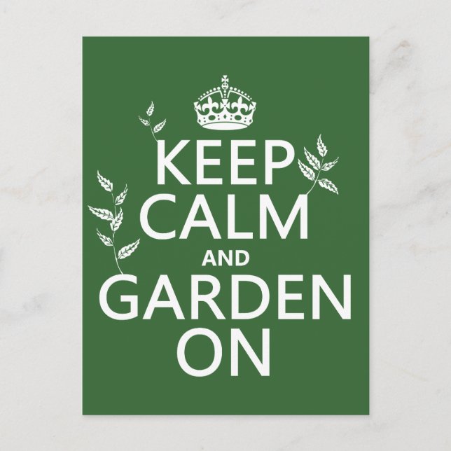 Keep Calm and Garden On - All Colours Postcard (Front)