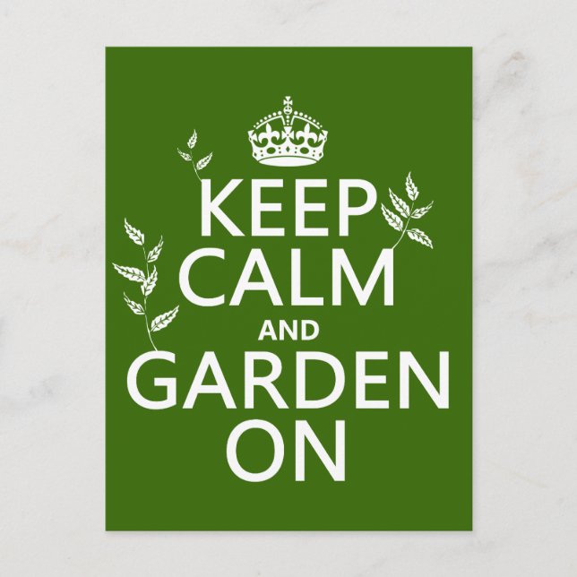 Keep Calm and Garden On - All Colours Postcard (Front)