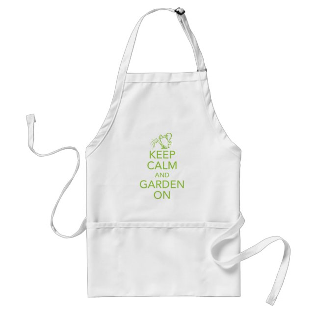 Keep Calm and Garden On Apron (Front)