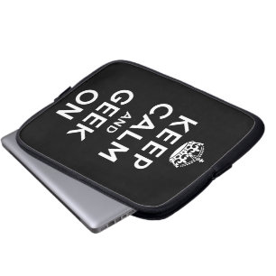 Keep Calm and Geek On Laptop Sleeve
