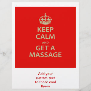 Keep Calm and Get a Massage Flyer