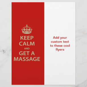 Keep Calm and Get a Massage Flyer