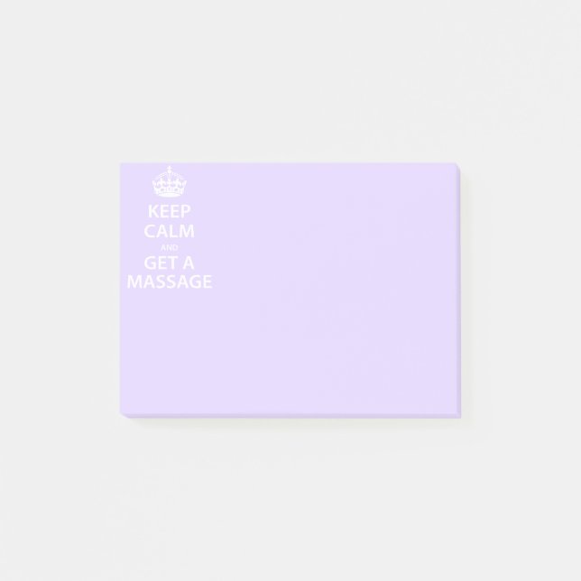 Keep Calm and Get a Massage Post-it Notes (Front)