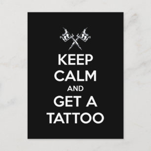 Keep calm and get a tattoo postcard