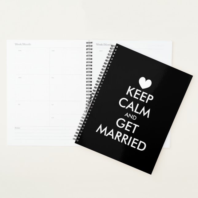 Keep calm and get married wedding planner book (Display)