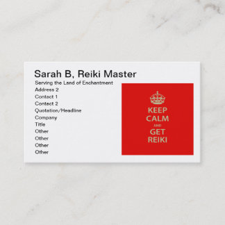 Keep Calm and Get Reiki Appointment Card