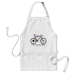 Keep Calm and go Biking, with Motivational Words Standard Apron