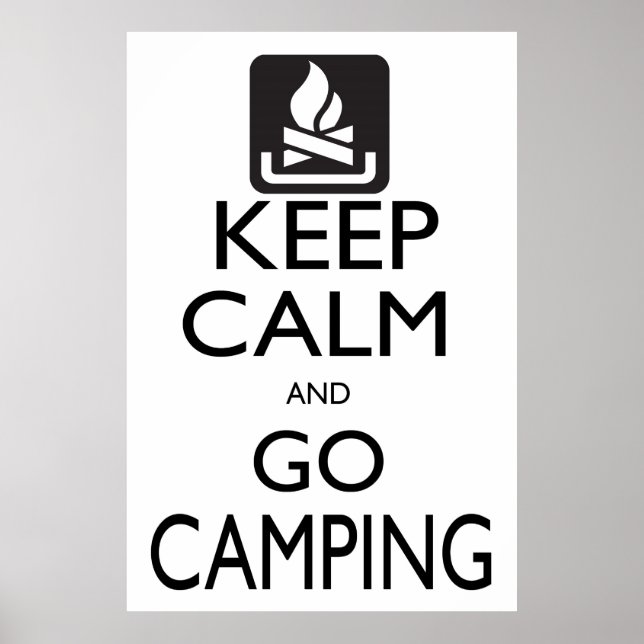 Keep Calm and Go Camping Poster (Front)