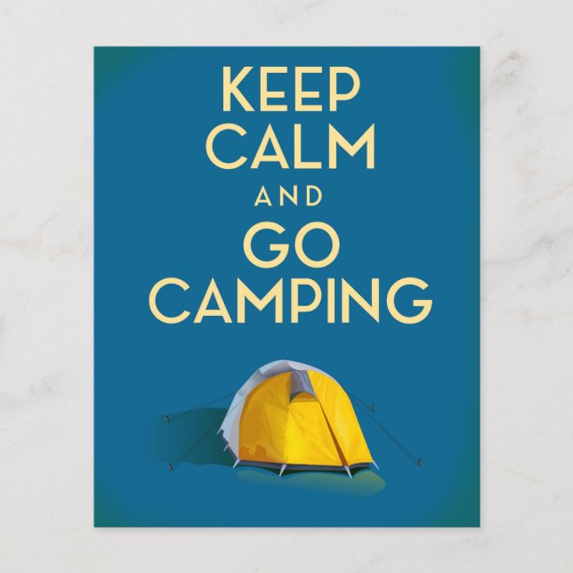 Keep Calm and Go Camping vintage print (Front)