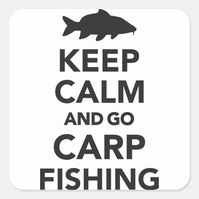 "keep calm and go carp fishing" sticker (Front)